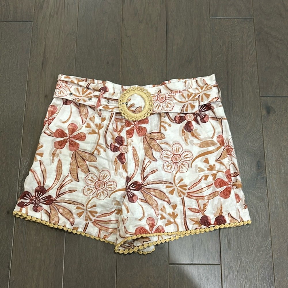 Floral print linen blend shorts Sam Edelman